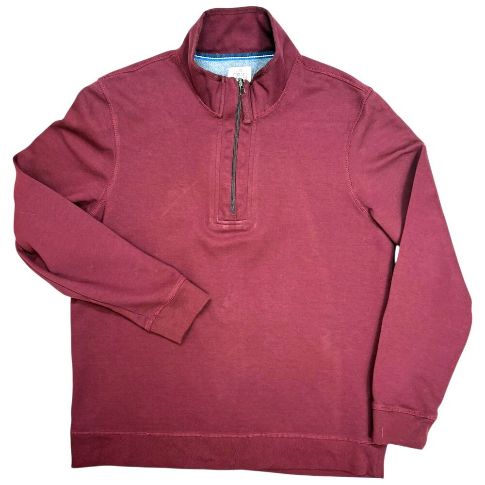 The Authentic Copper Oak Supply Red 1/4β Zip Sweatshirt